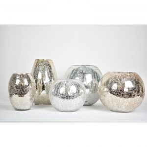 Vase Collections – silver and clear