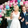 Small Balloon Arch with flowers and greenery