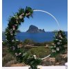 Round White metal and 75% decoration