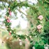 Hoops with greenery and  flowers