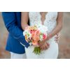White, coral and peach