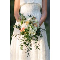 White with peach hints