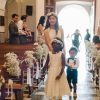 Pew ends with Gypsophilia
